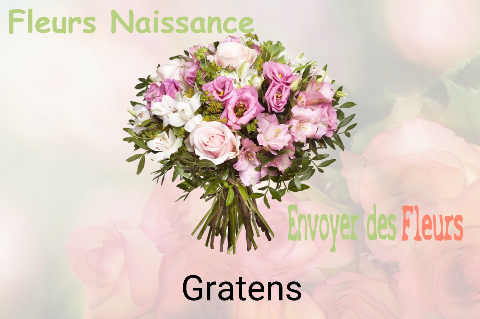 Bouquet de fleurs de naissance livré à Gratens